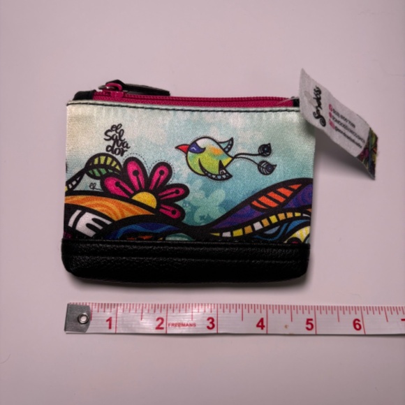 NWT Sondo El Salvador Colorful Coin Purse Bird Flower Women Gift Folk Art - Picture 8 of 9